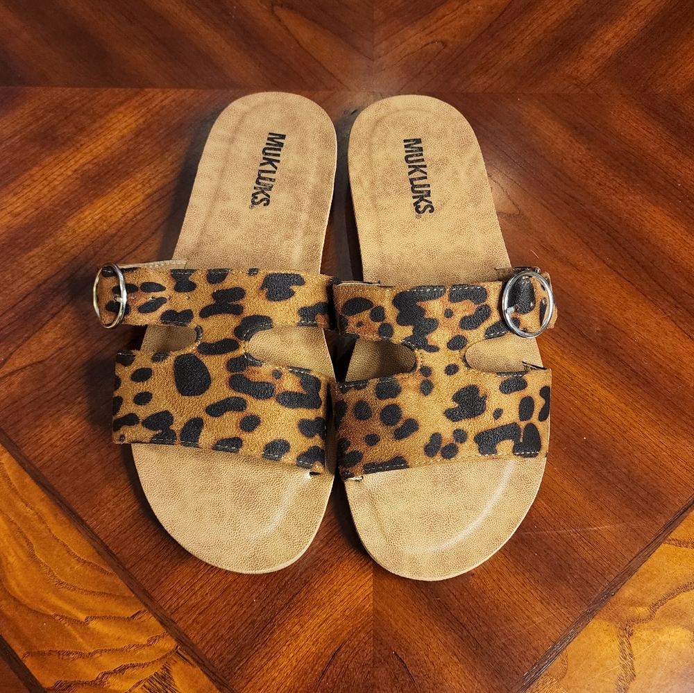 MUK LUKS Women's About You Sandal-Tan Slide